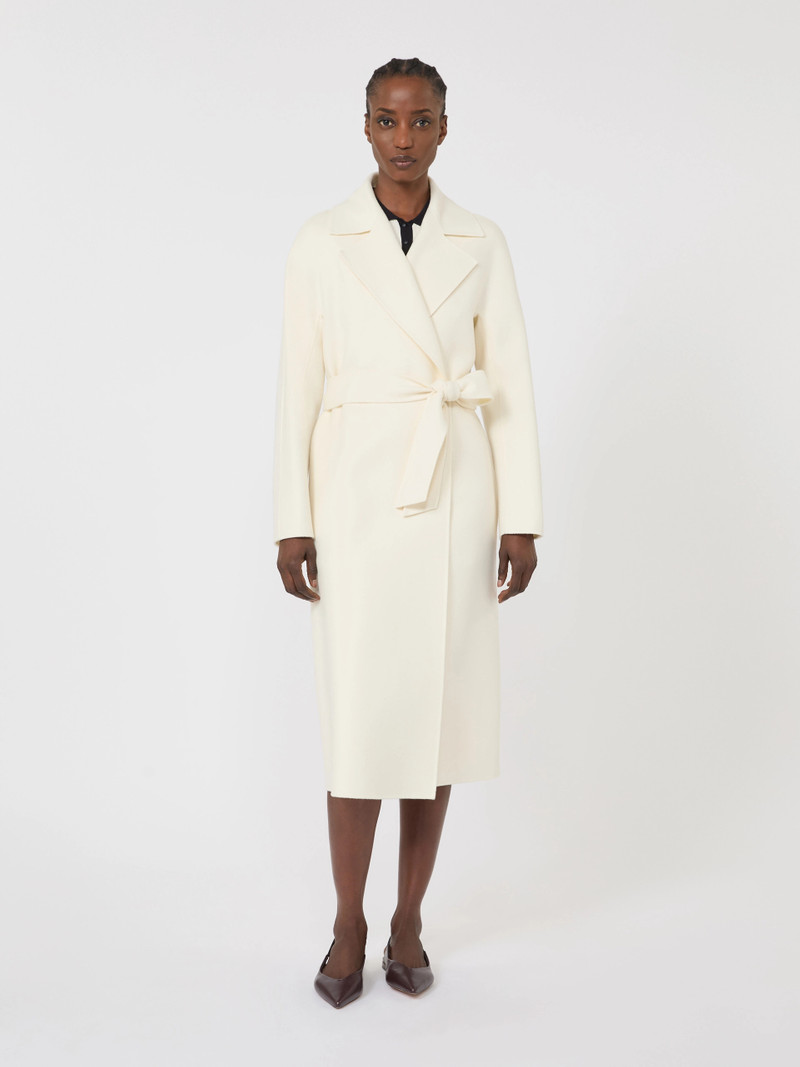 CLES Long wool, cashmere and silk coat - WHITE 3