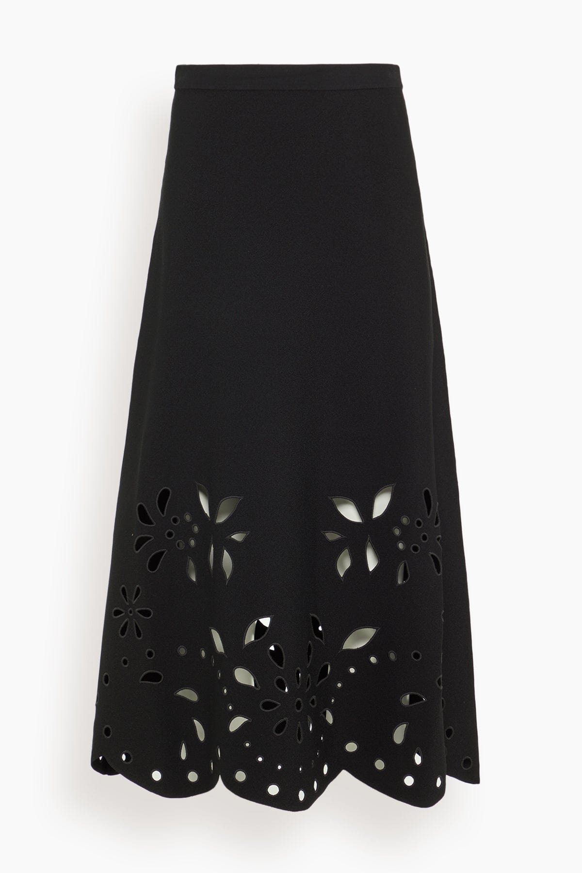Grace Knit Midi Skirt in Noir - 1