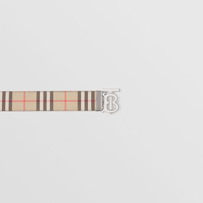 Burberry Reversible Monogram Motif Vintage Check Belt outlook