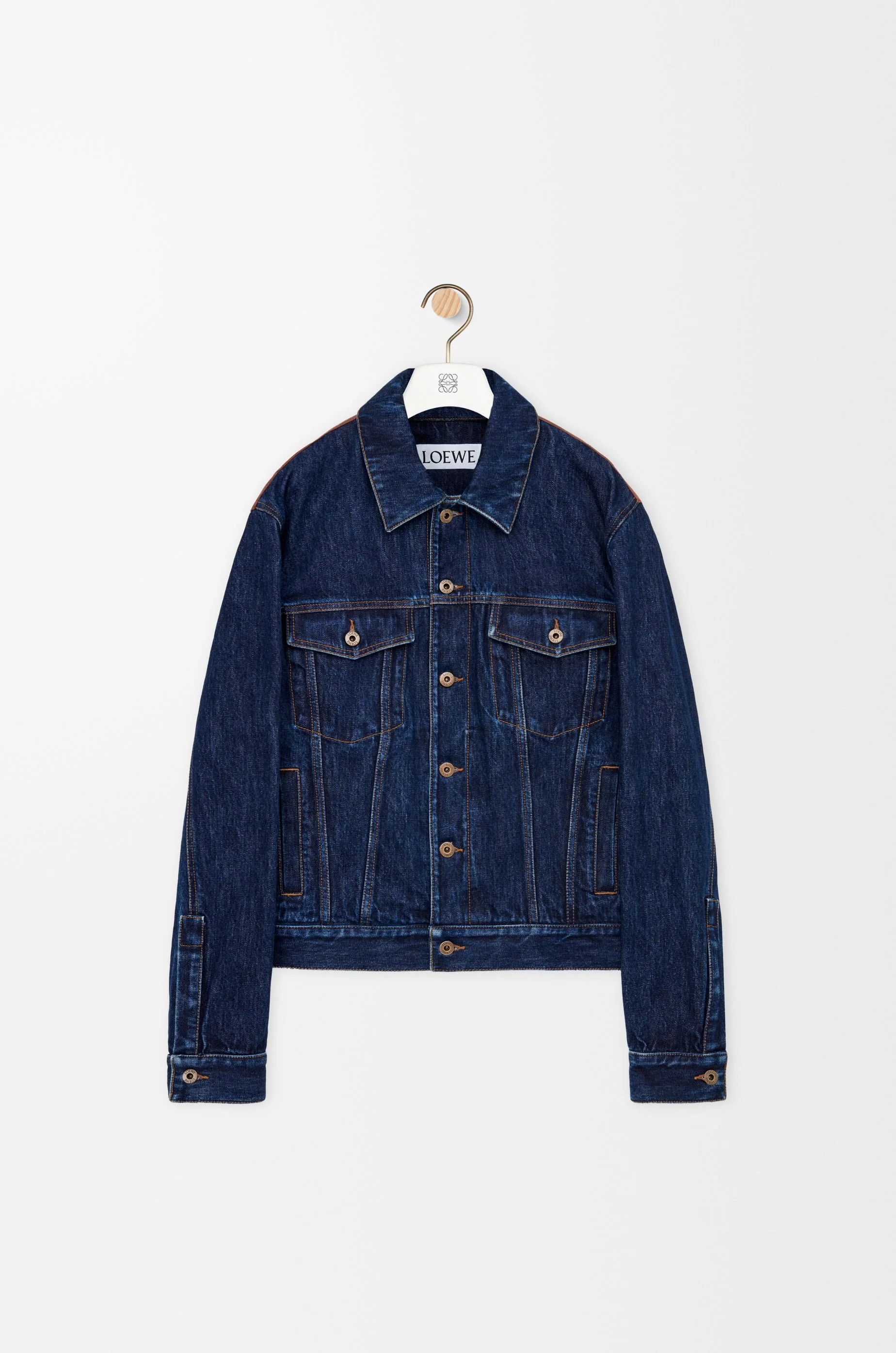 Hybrid jacket in denim and nappa calfskin - 1