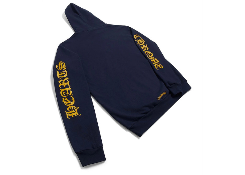Chrome Hearts Chrome Hearts Logo Hoodie Navy outlook