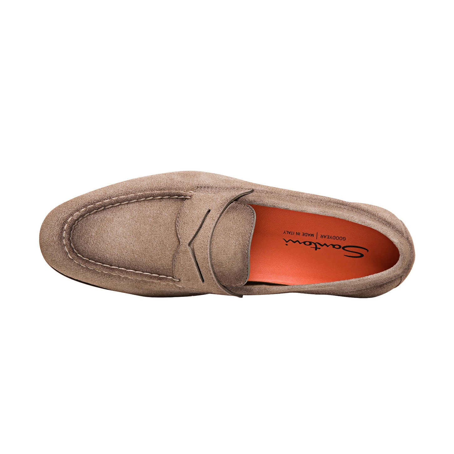 Men’s beige suede penny loafer - 4