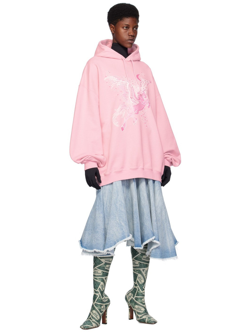 VETEMENTS Pink Flying Unicorn Hoodie outlook