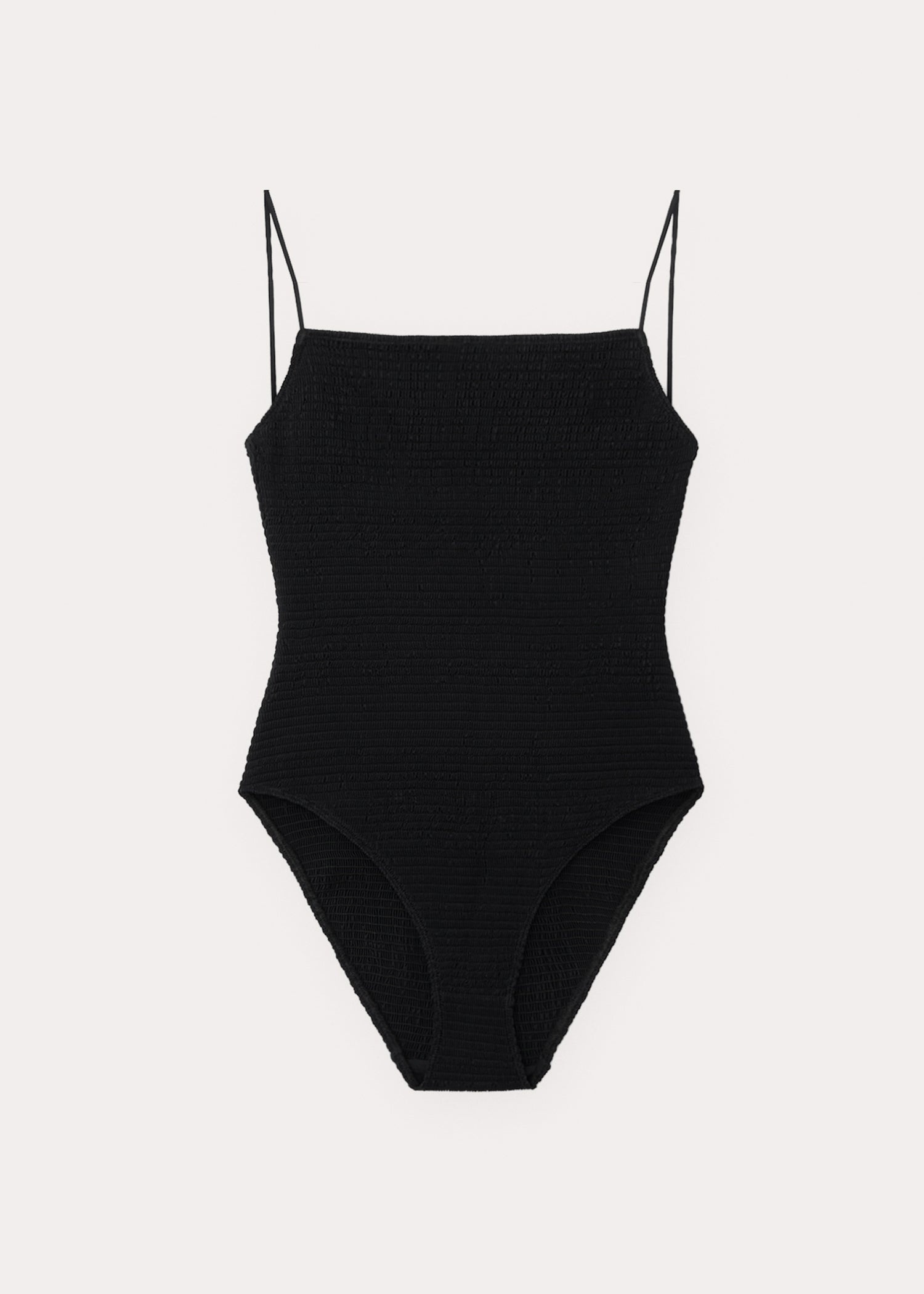 Smocked swimsuit black - 1