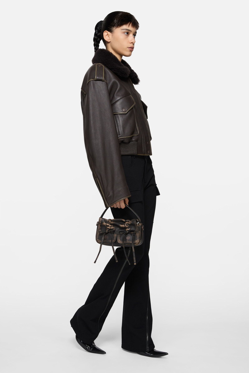 Acne Studios Multipocket micro bag - Dark brown/beige outlook