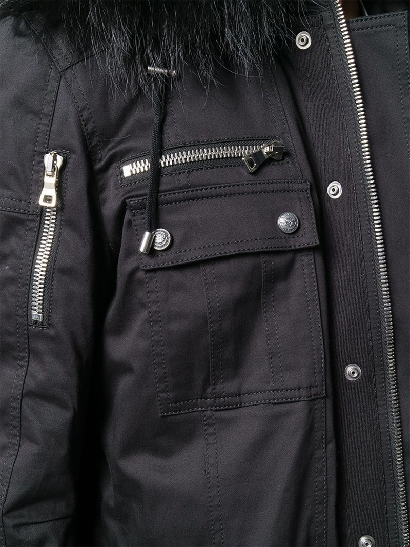faux-fur trim parka 5