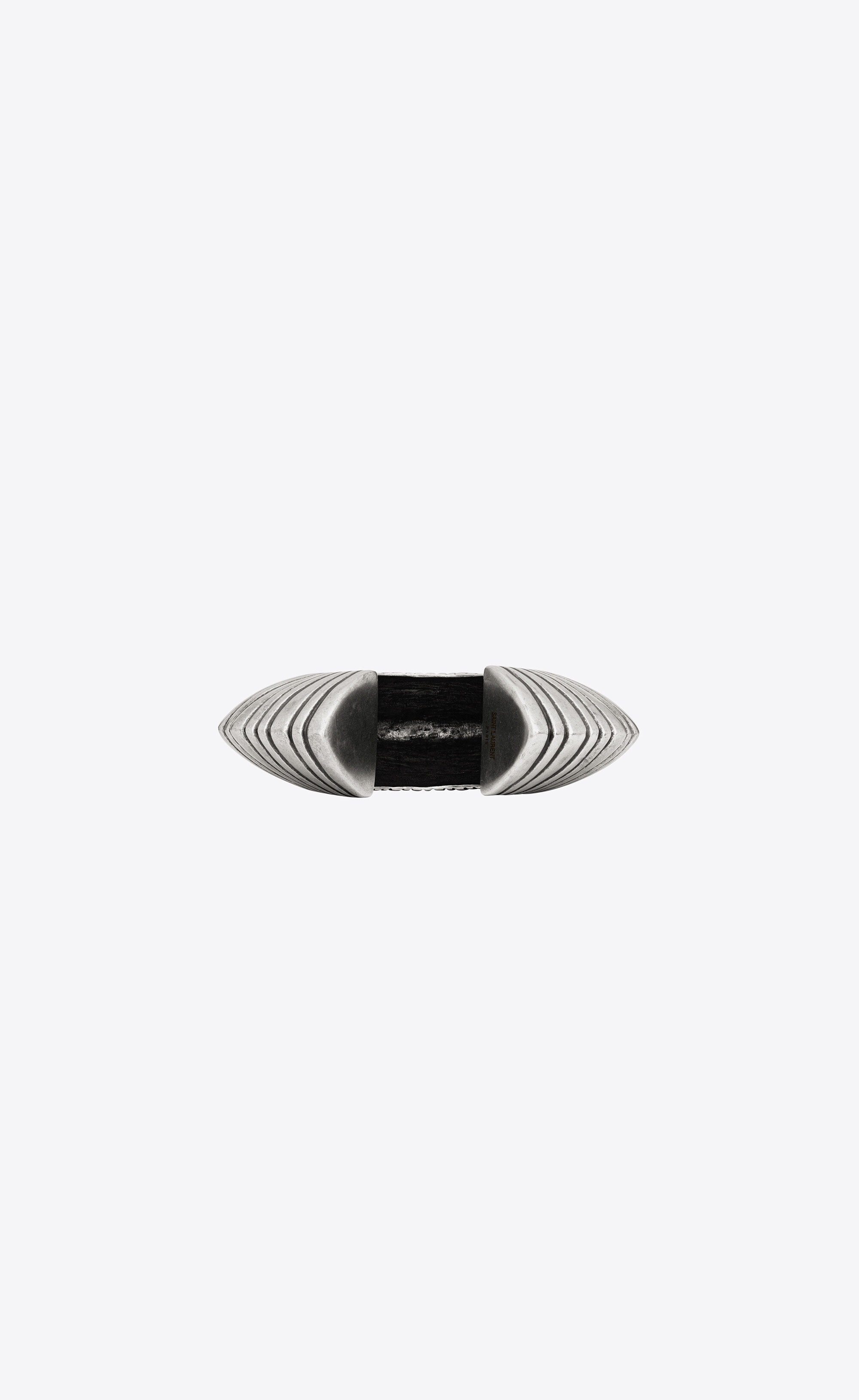 oversize striped cuff in metal - 4