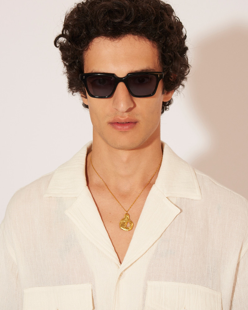 DENIS - Cotton-linen gauze shirt - Creme 5