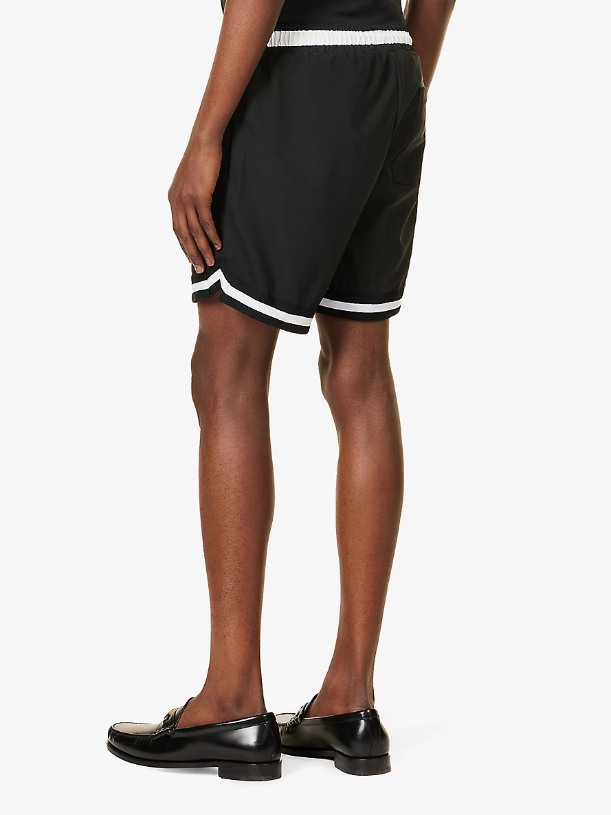 Basketball brand-print woven shorts - 4