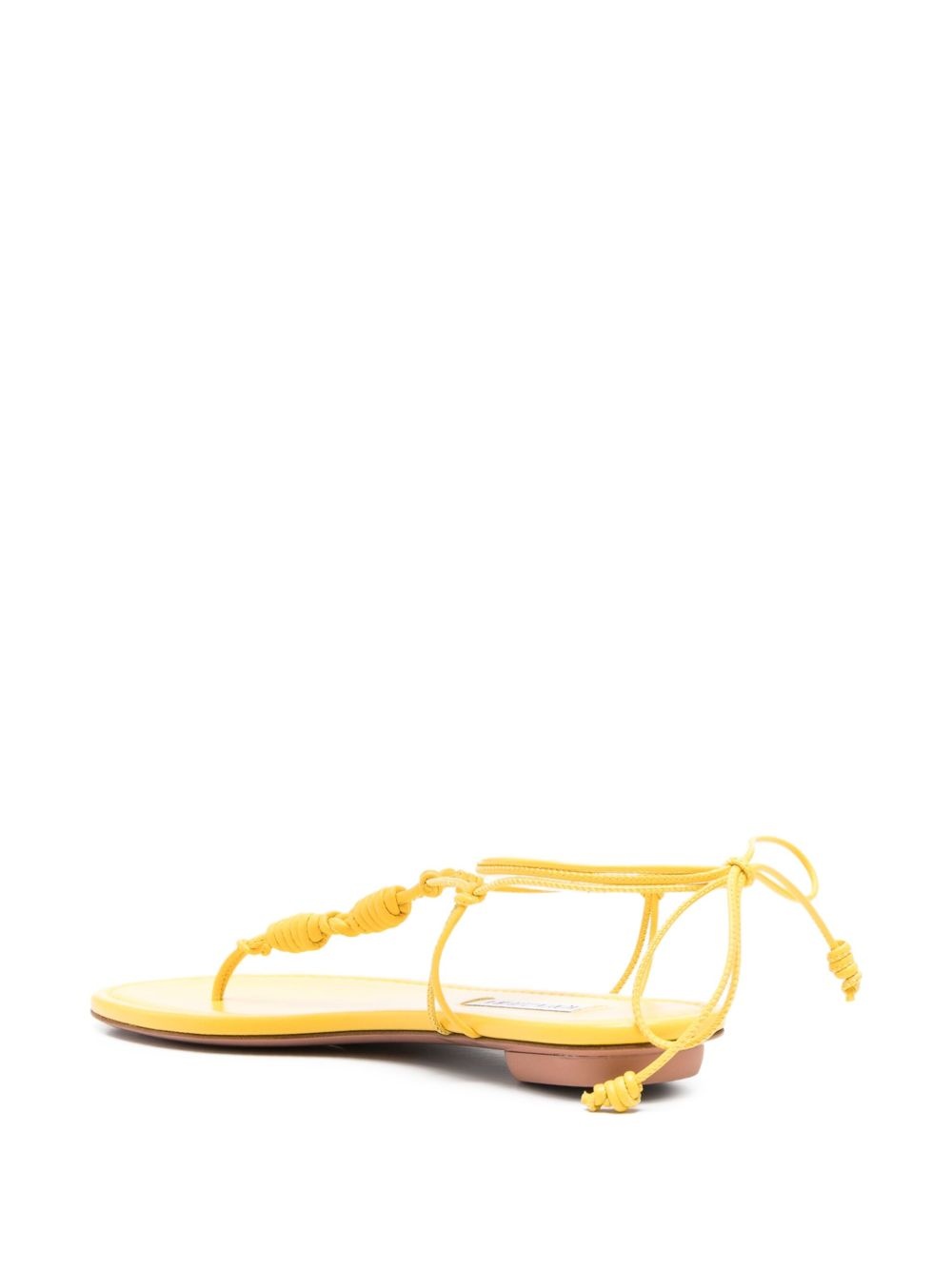 Oaxaca knotted leather flat sandals - 3