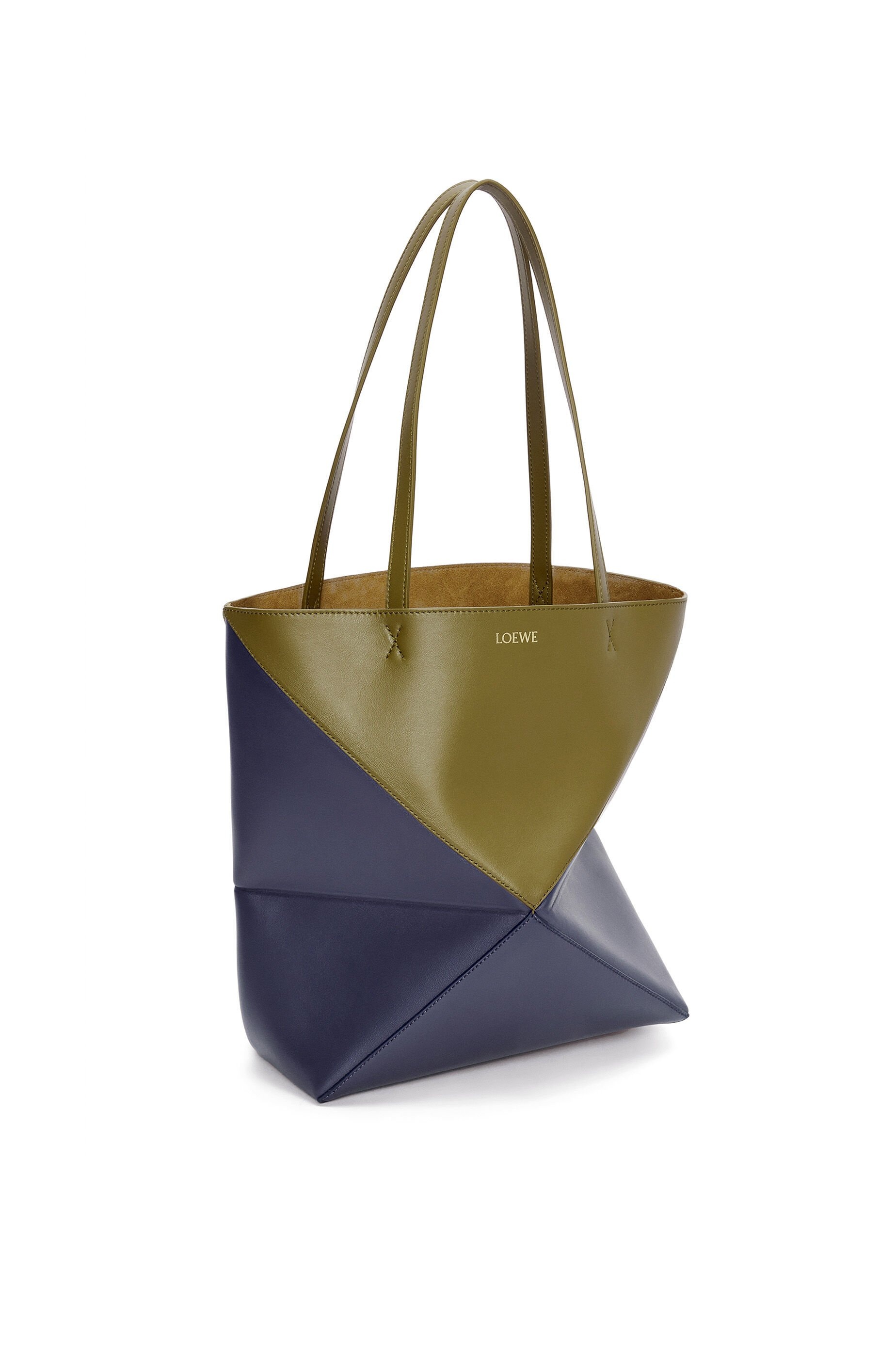Puzzle Fold Tote in shiny calfskin - 4