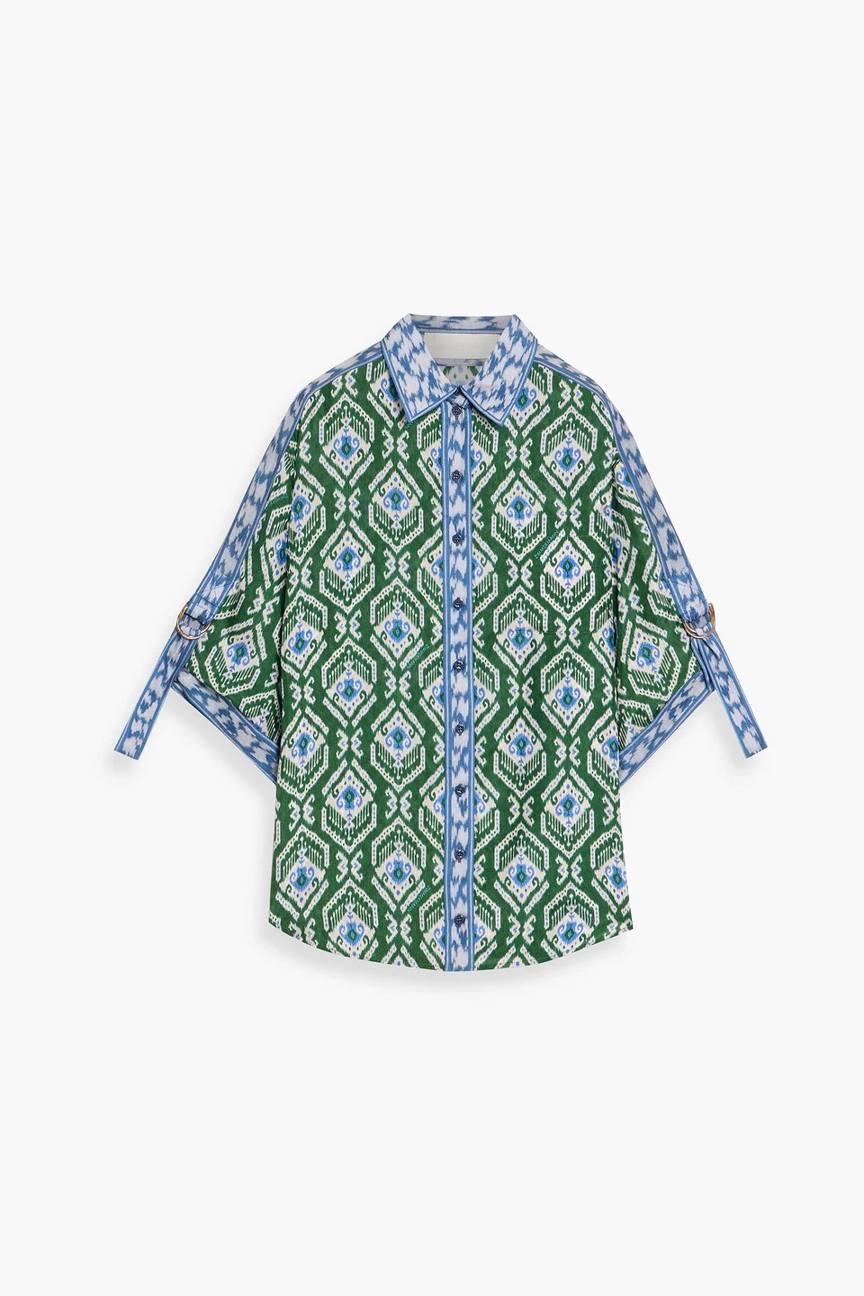 Printed silk-voile shirt - 1