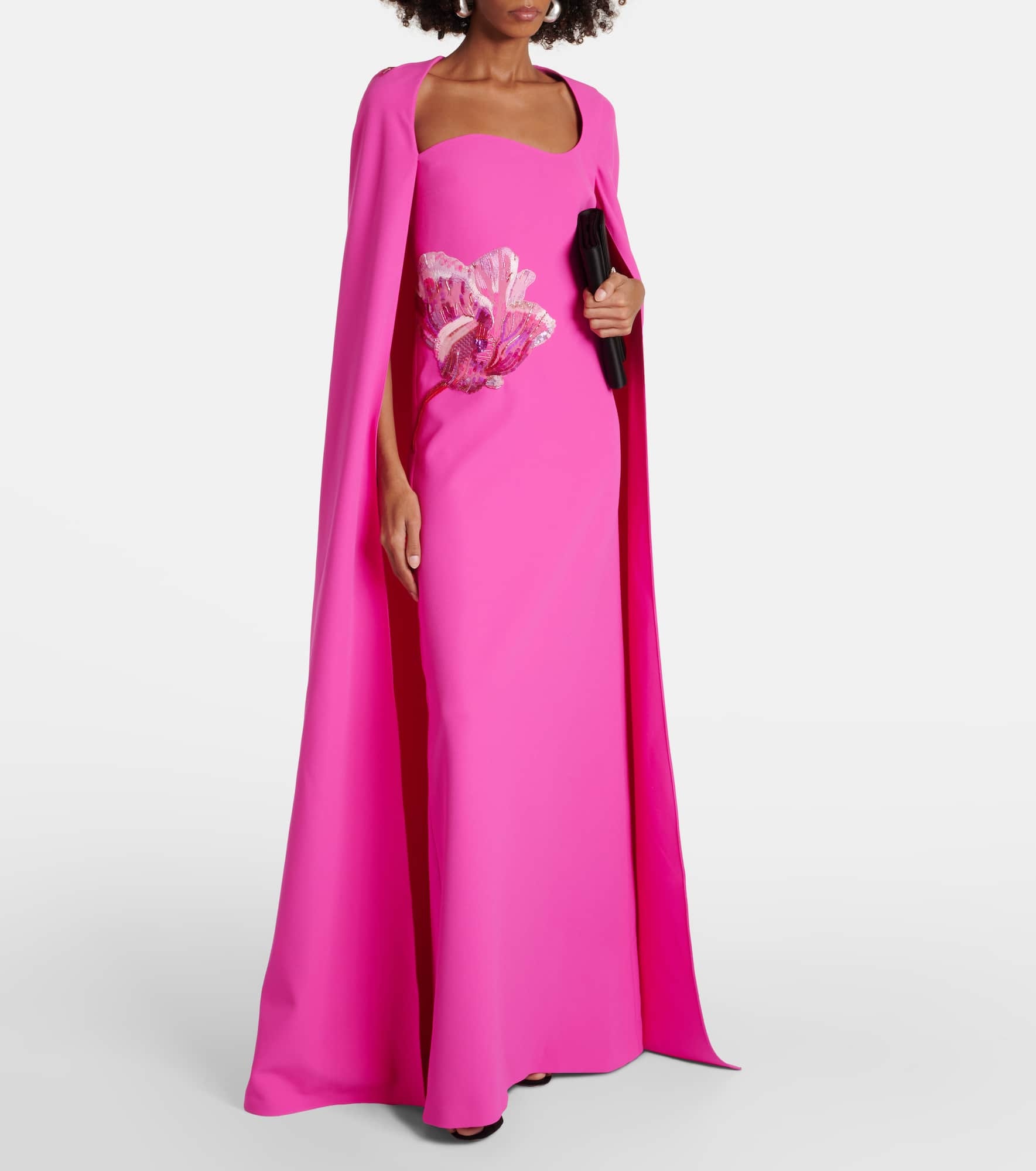 Mattia caped embellished gown - 2