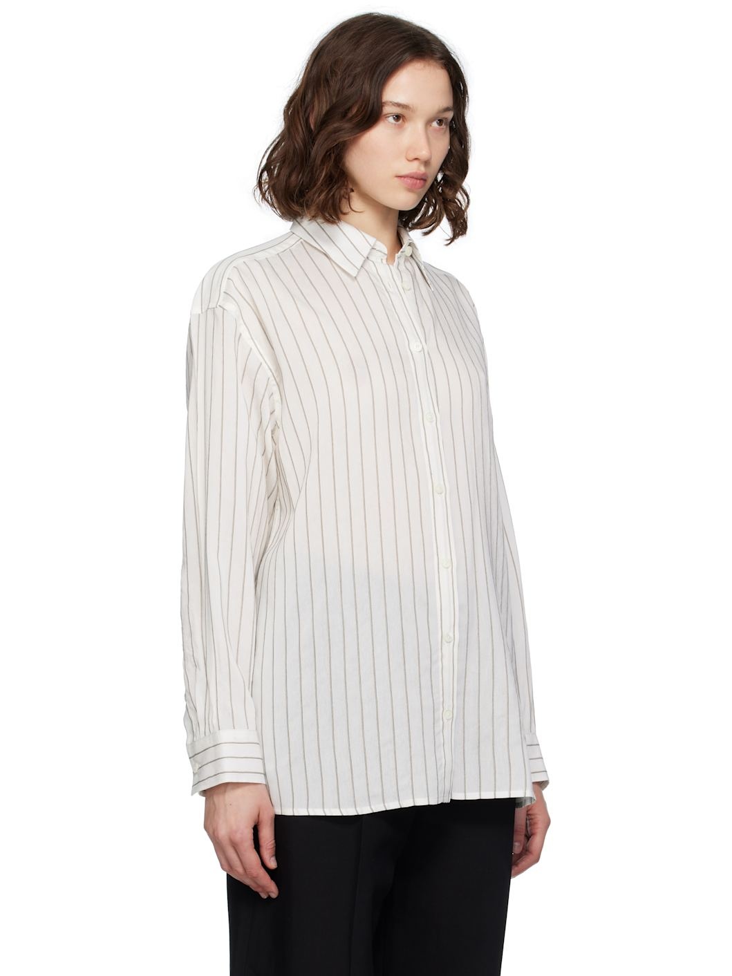 White Stripe Shirt - 2