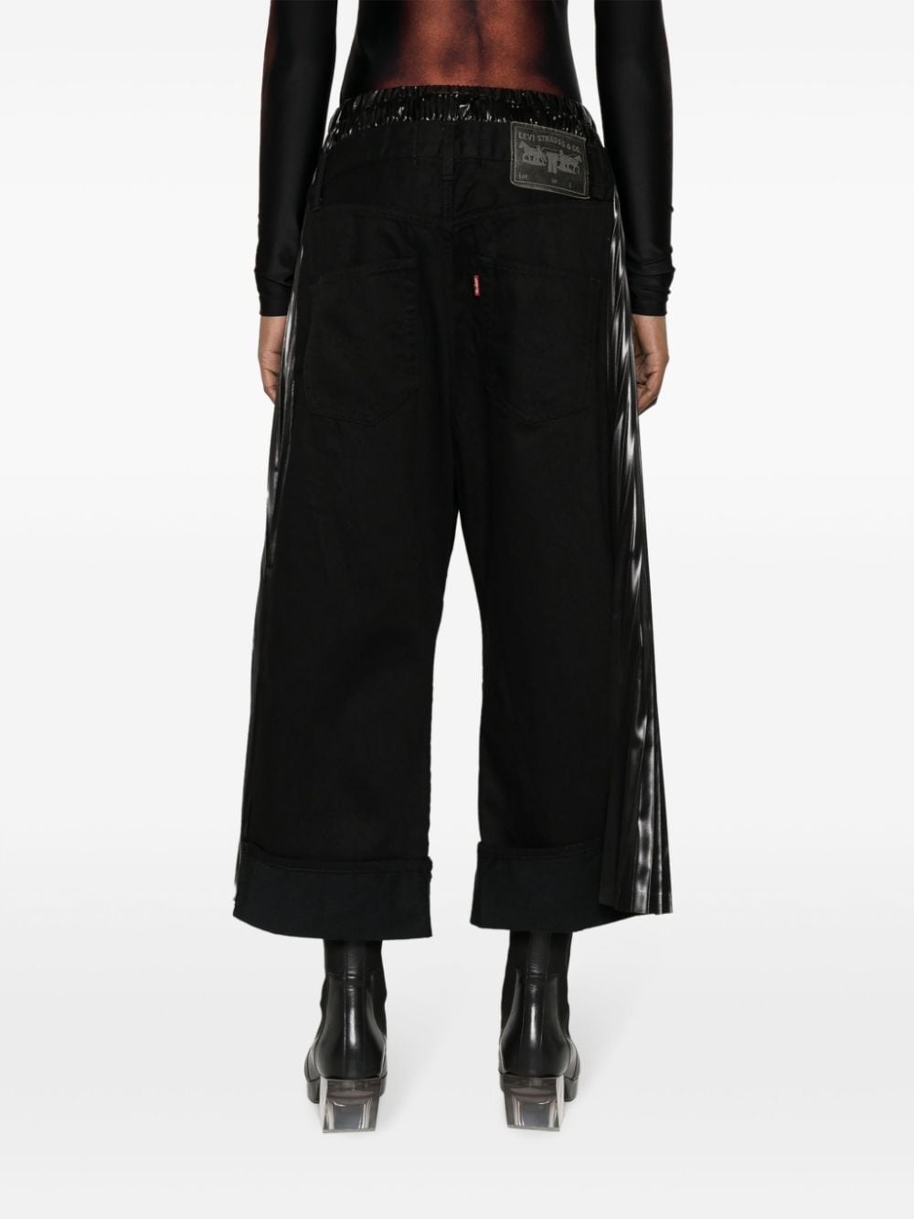 high-waisted cropped trousers - 7