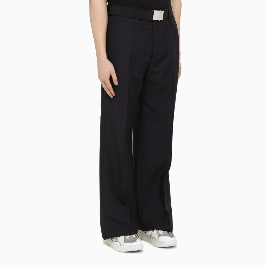 Midnight blue belted trousers - 4