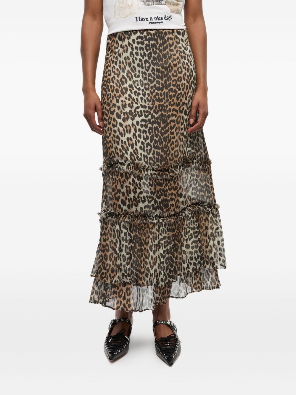 leopard-print skirt - 3