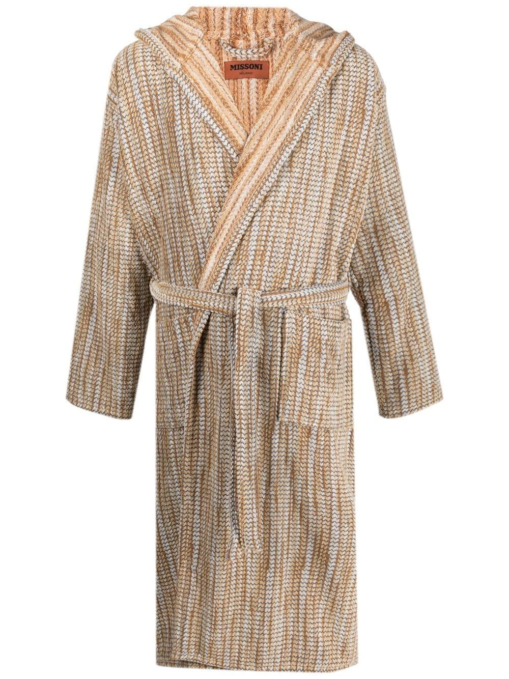 all-over pattern print robe - 1