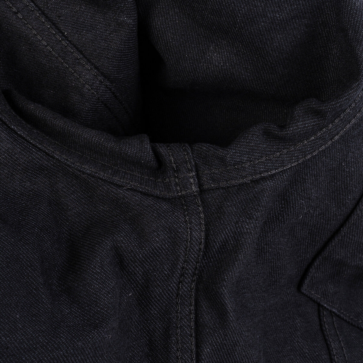 IHJ-86-BLK 14oz Selvedge Denim Modified Type III Jacket -  Black/Black - 13