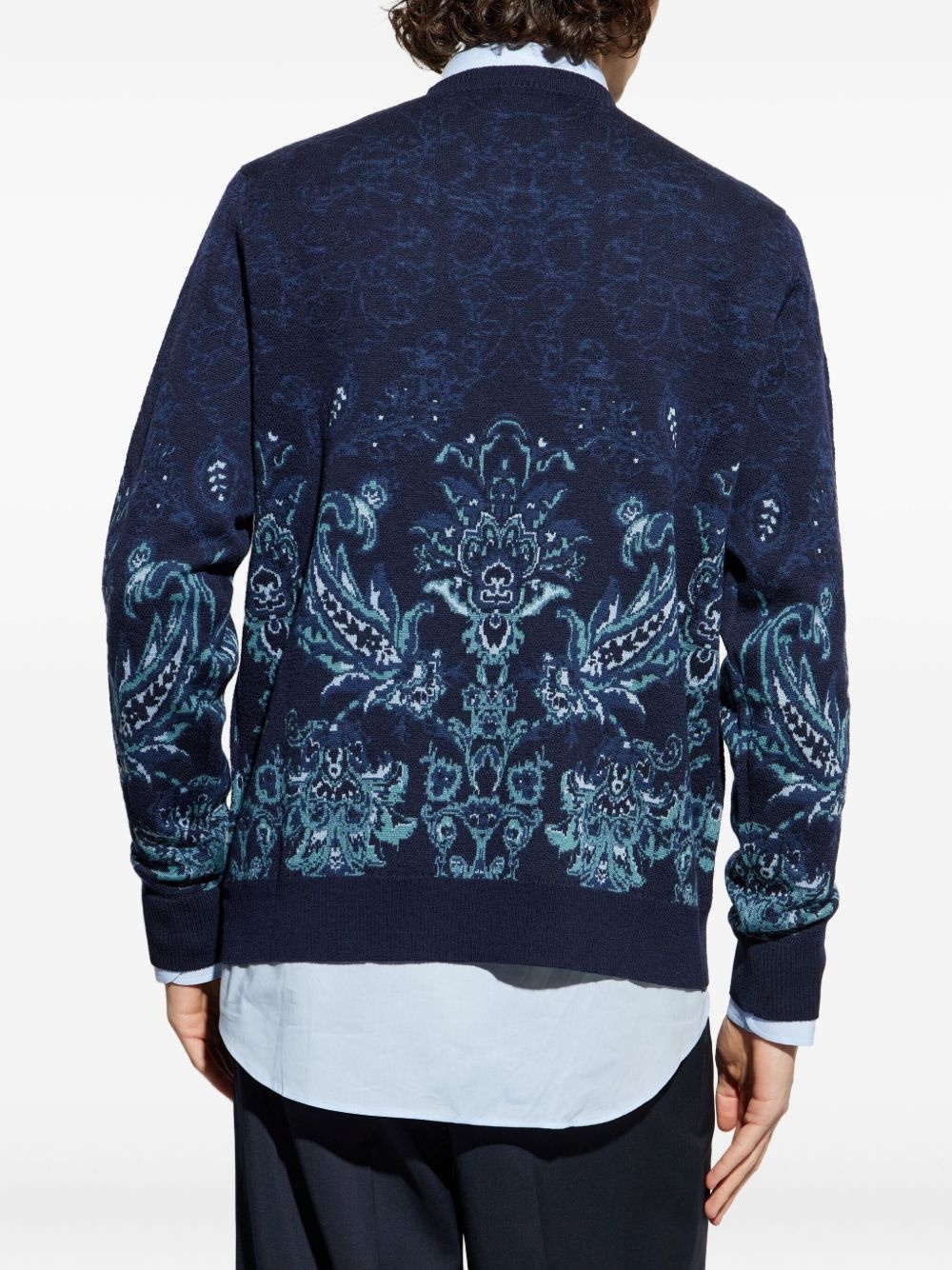 floral-jacquard sweater - 4