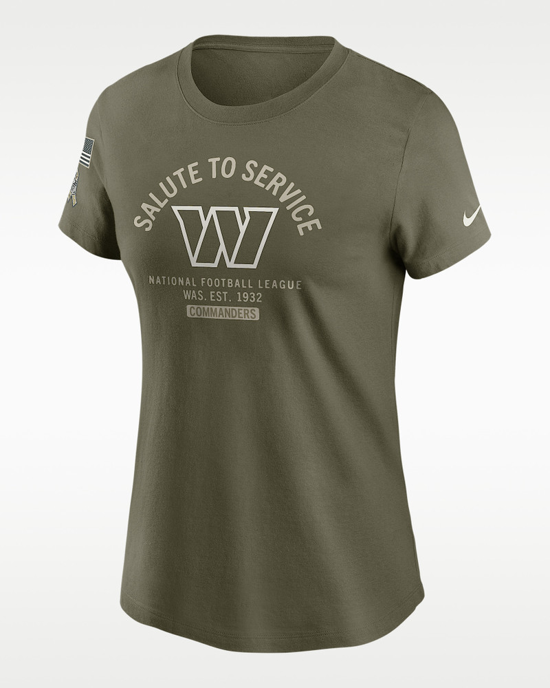 Washington Commanders Salute to Service Sideline Women's Nike NFL T-Shirt 1