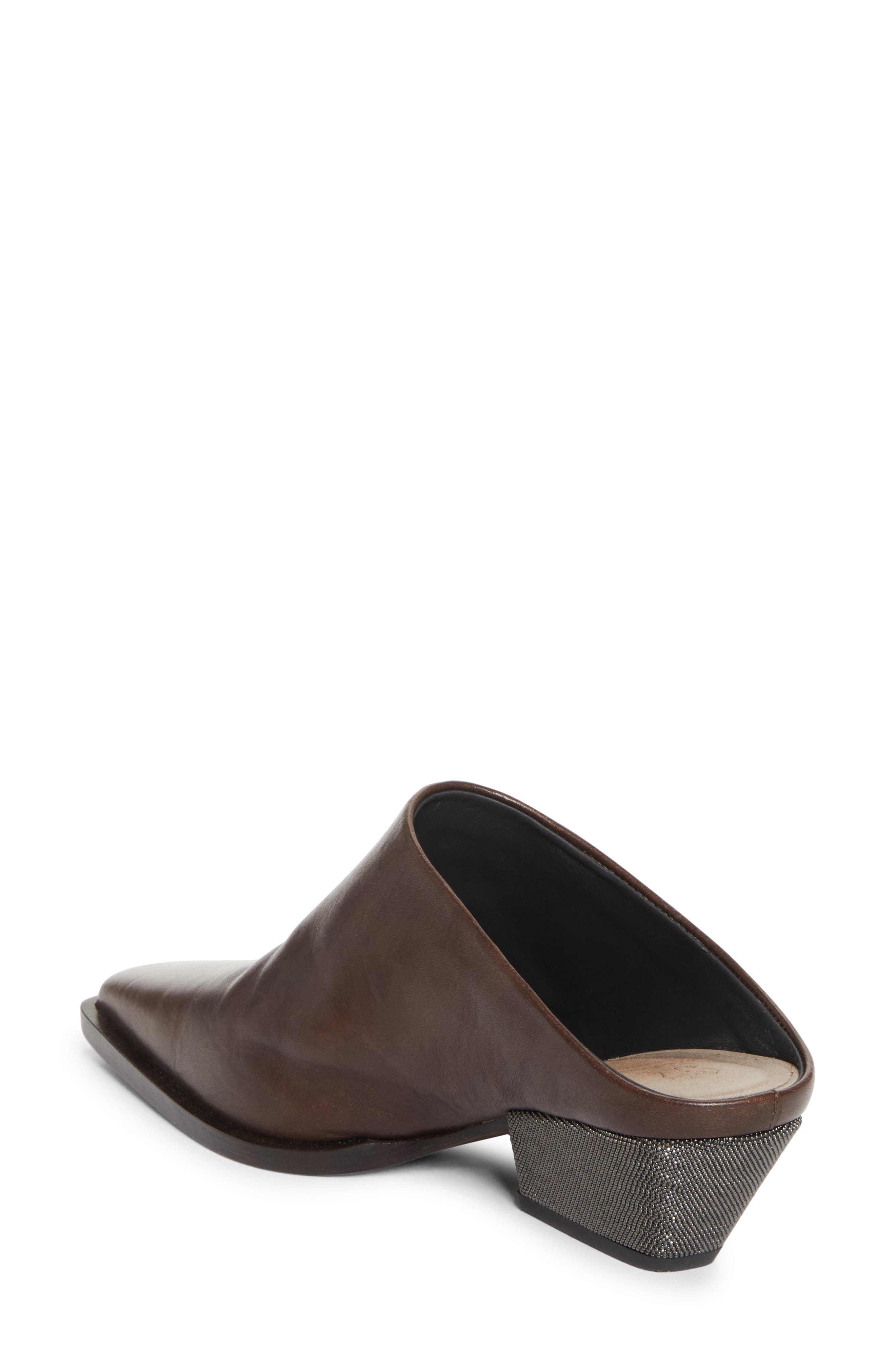 Brunello Cucinelli Square Toe Mule in C9122 Cacao at Nordstrom - 2