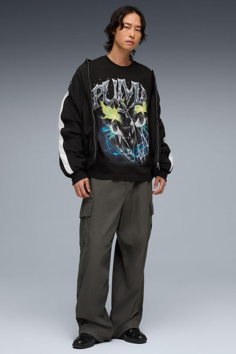 House of Graphics Men's Vintage Cat Boxy Tee 5
