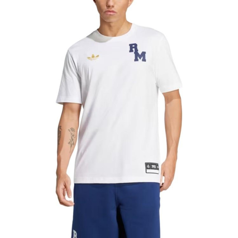 adidas adidas Real Madrid VRCT T-Shirt 'White Navy' JL6116 outlook