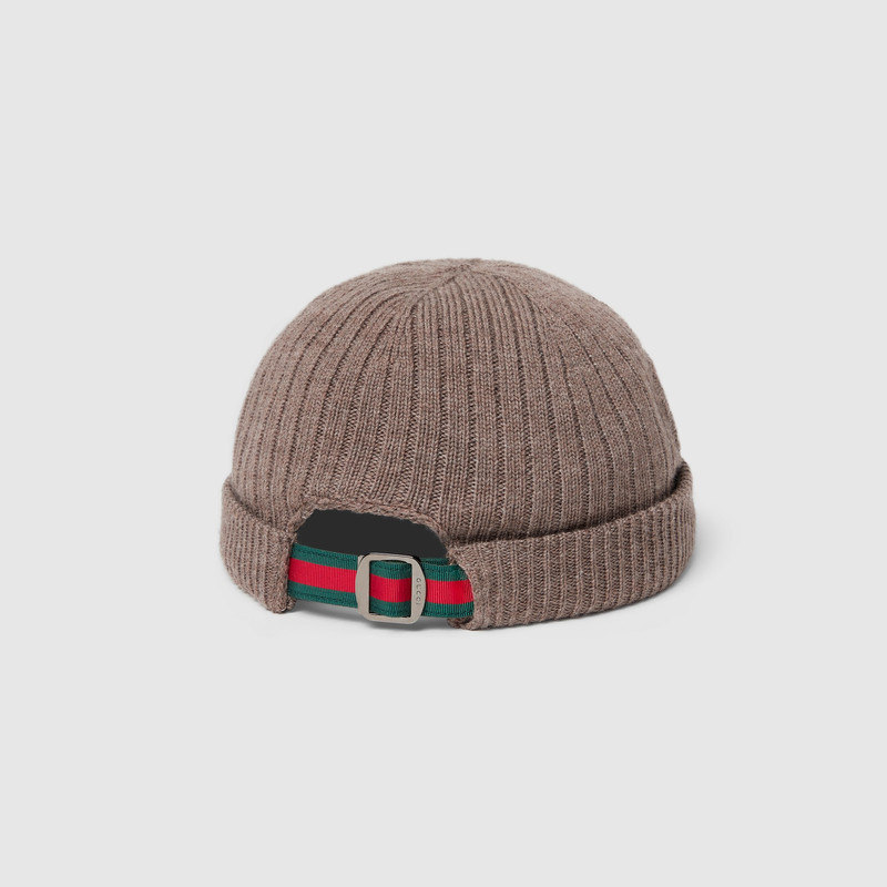 Rib knit wool hat 5