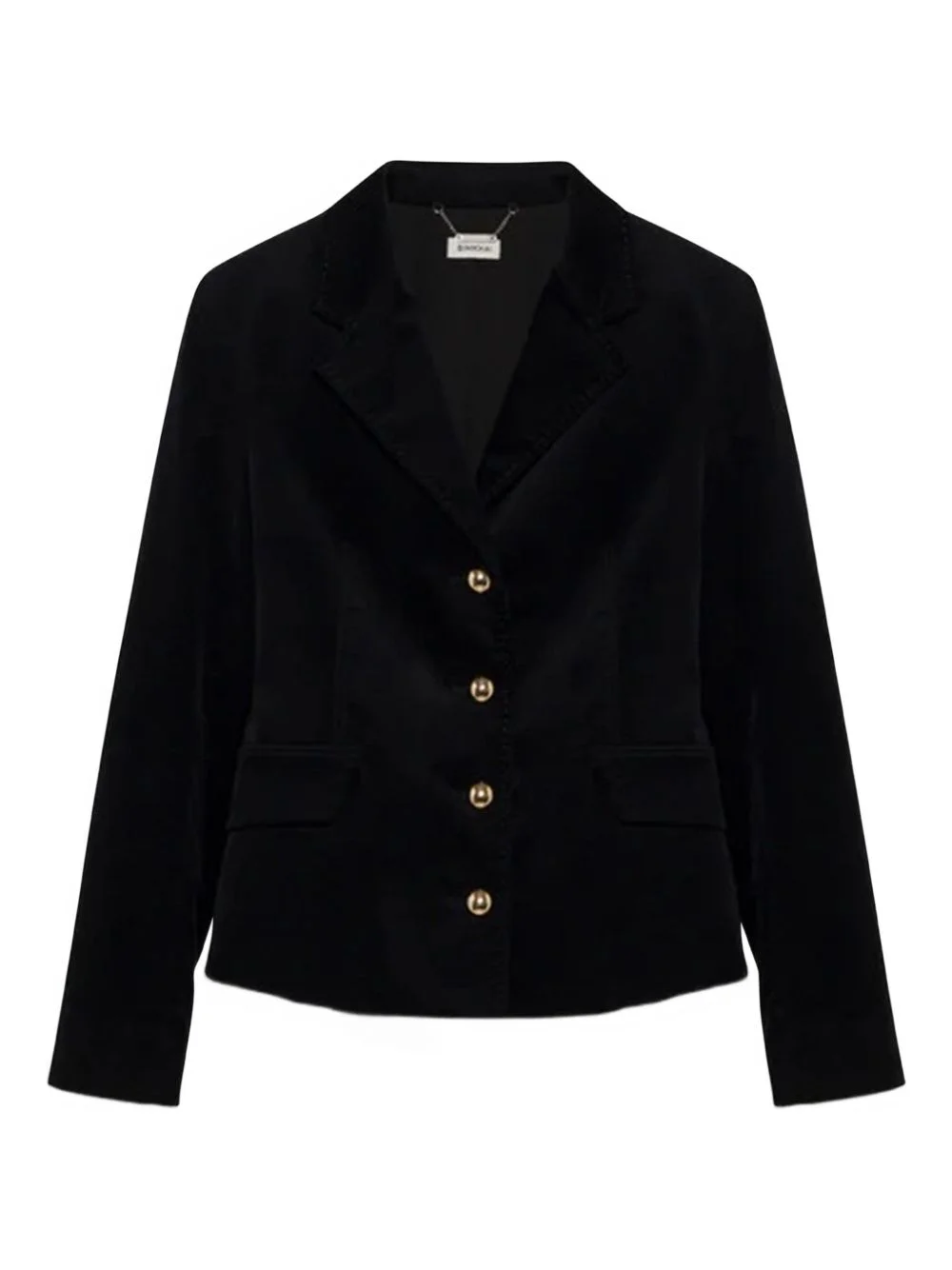 velvet button blazer - 1