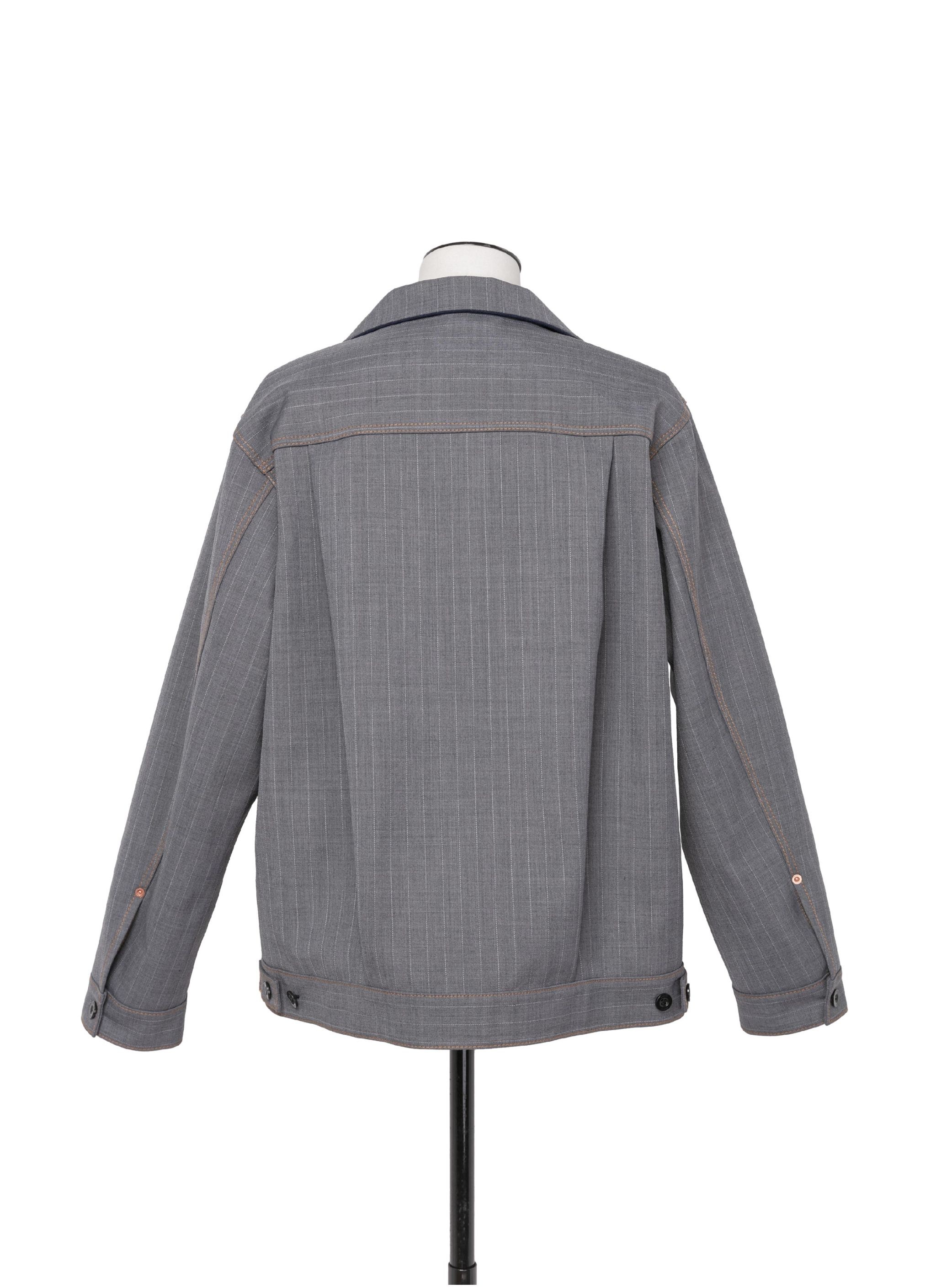 Chalk Stripe Bonding Jacket - 3