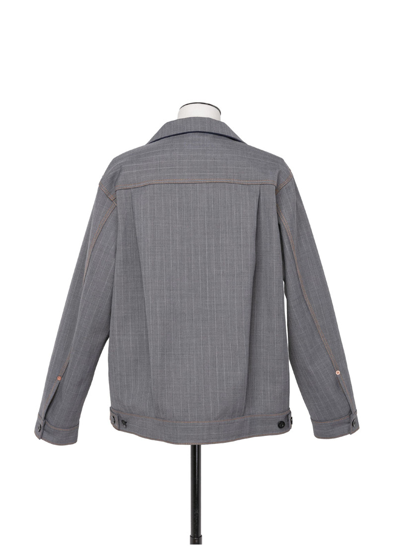 sacai Chalk Stripe Bonding Jacket | REVERSIBLE