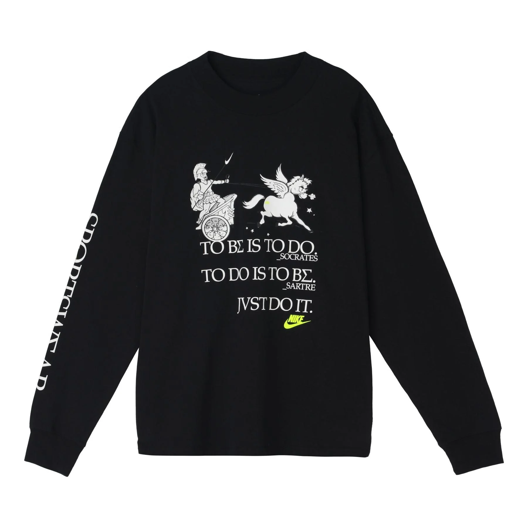 Nike Sportswear Printing Knit Round Neck Sports Black CZ4660-010 - 1