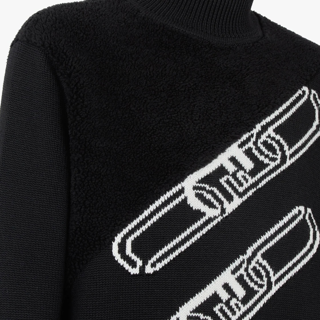 Black wool pullover - 3