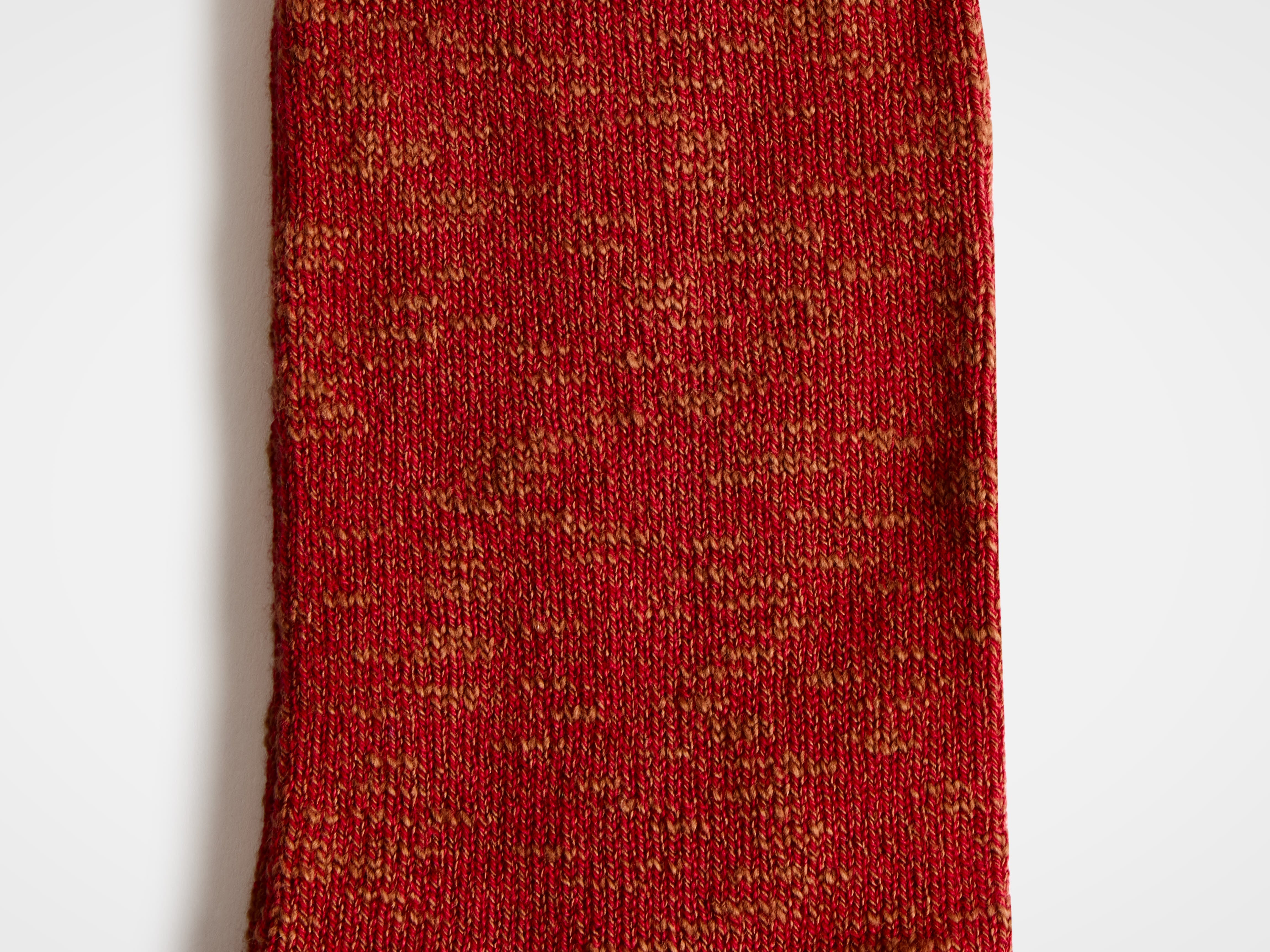 COTTON SLUB SOCK IN RED - 2