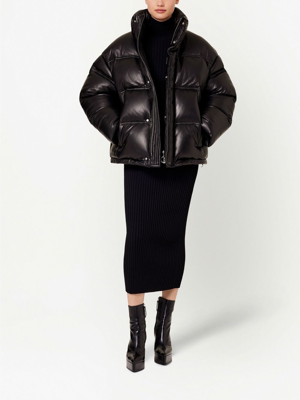 zip-up padded jacket - 2