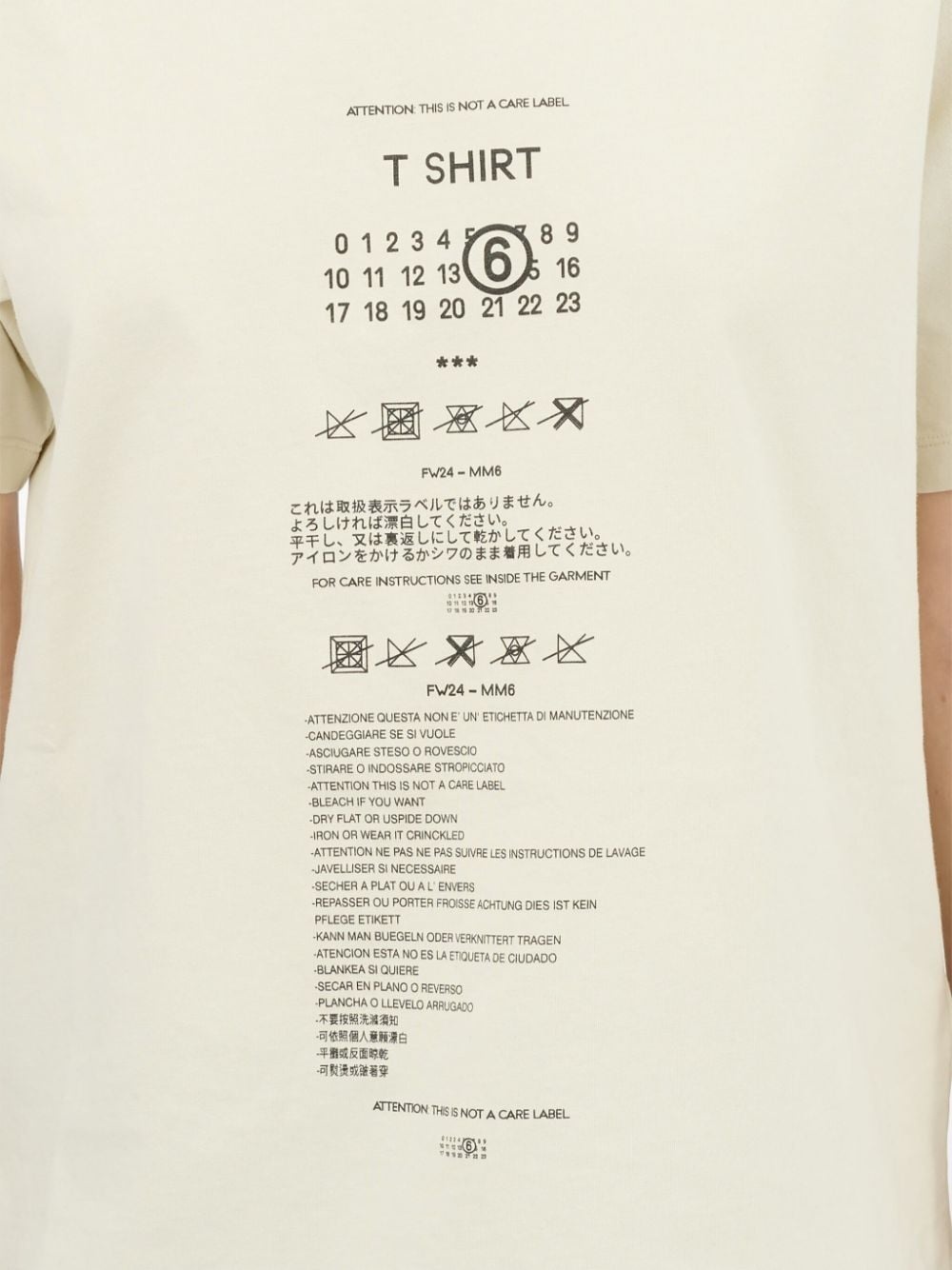 Care Label-print cotton T-shirt - 7