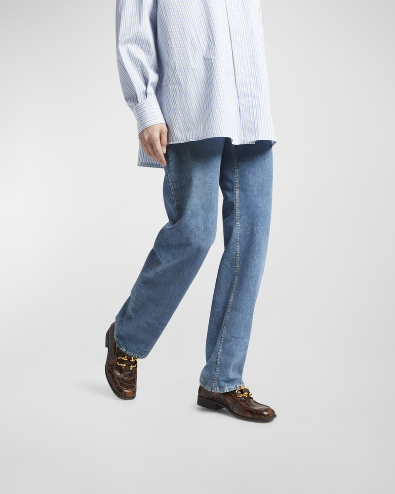 Monsieur Croco Bit Slip-On Loafers 2