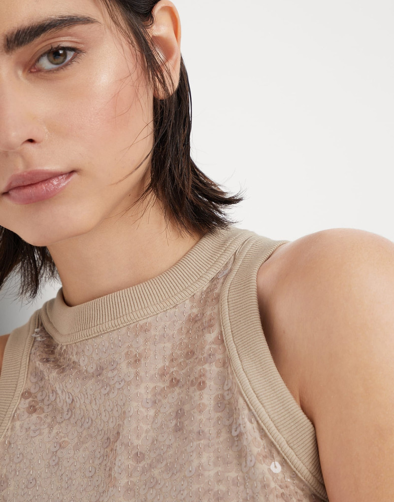 Dazzling embroidery top in stretch cotton jersey 3