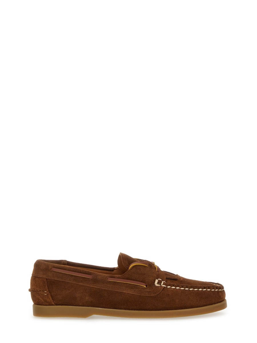 LACE-UP LOAFER WITH WOVEN DETAIL - 1