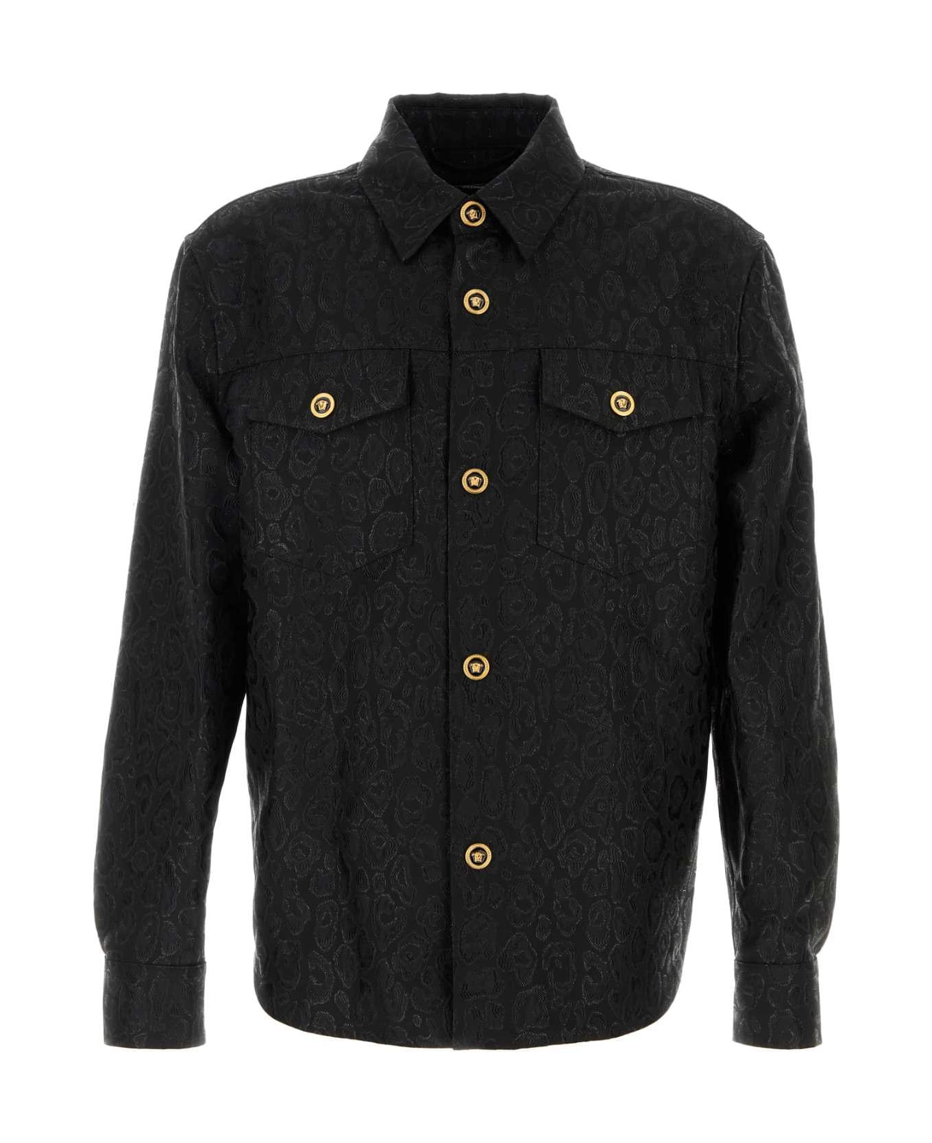 Black Jacquard Shirt - 1