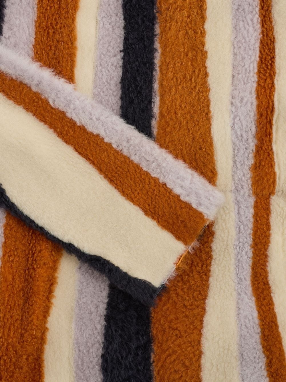 wavy-intarsia lacon coat - 3