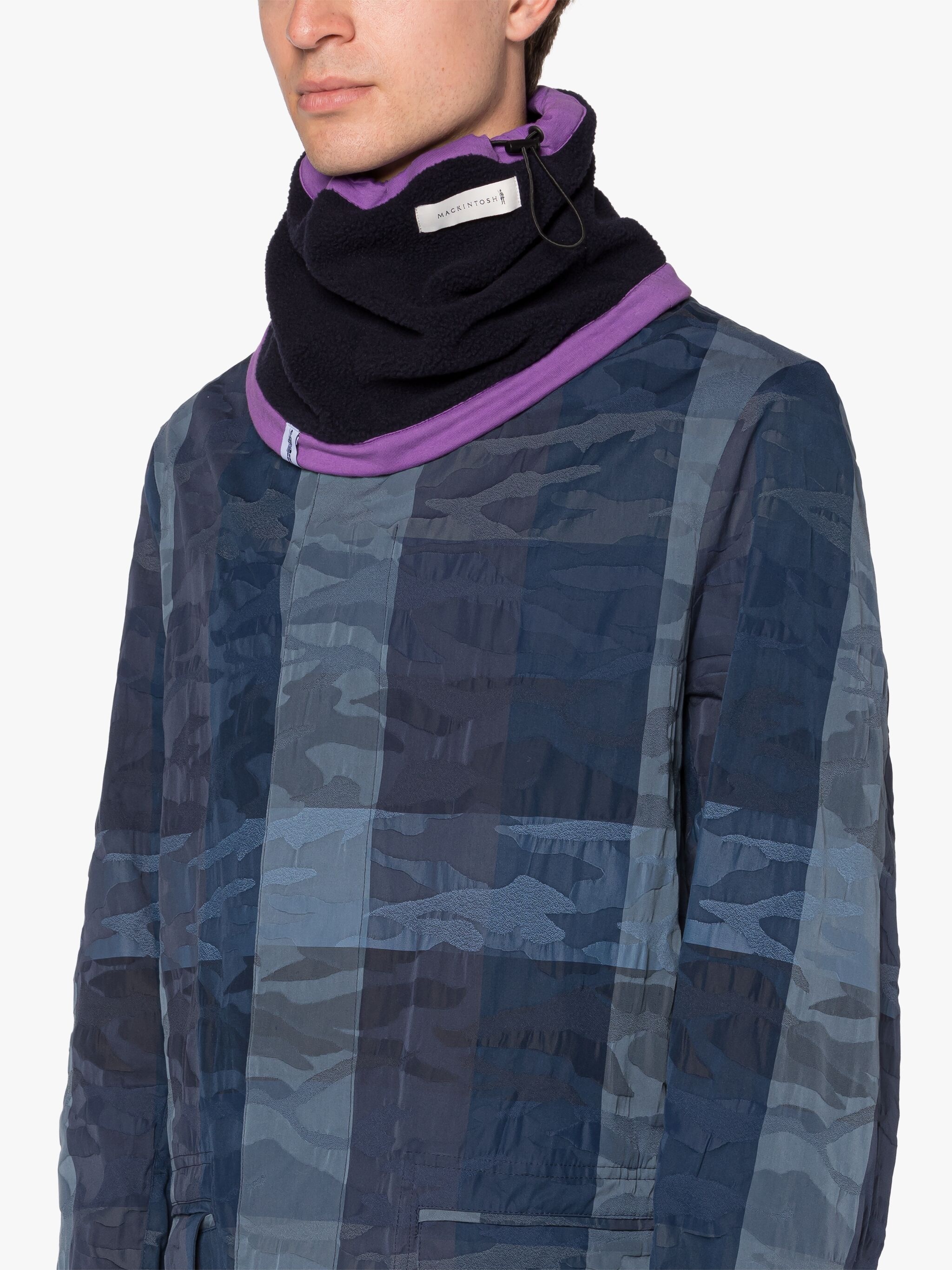 PURPLE & NAVY FLEECE NECK WARMER - 4