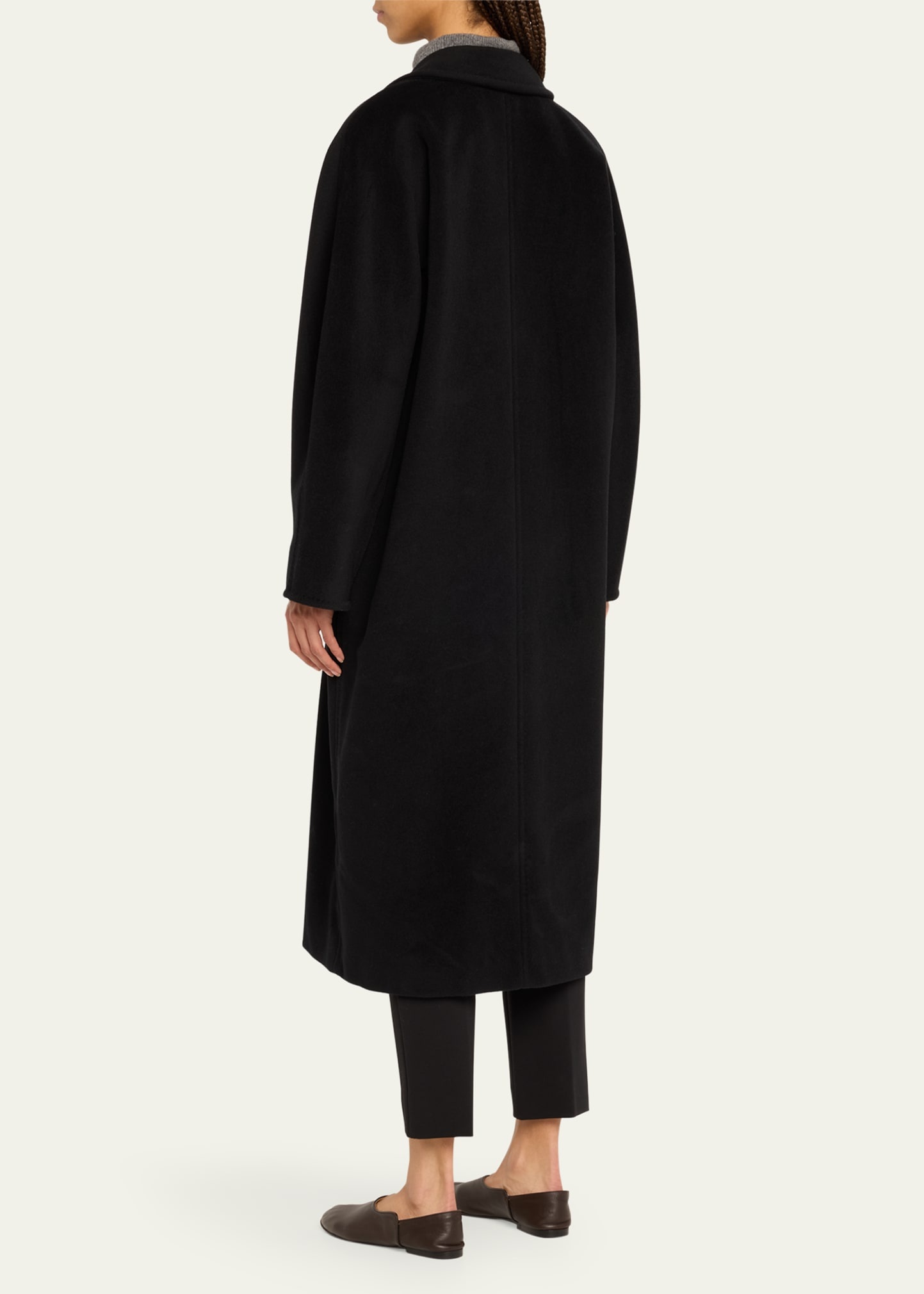 Wool-Cashmere Belted Madame Coat - 3