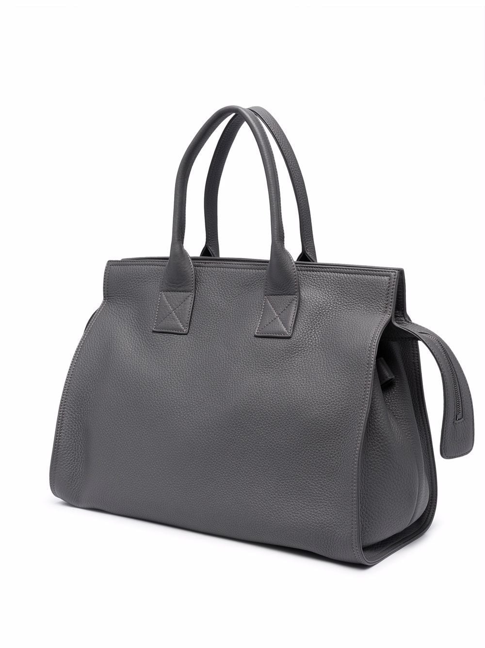 Media leather tote bag - 3