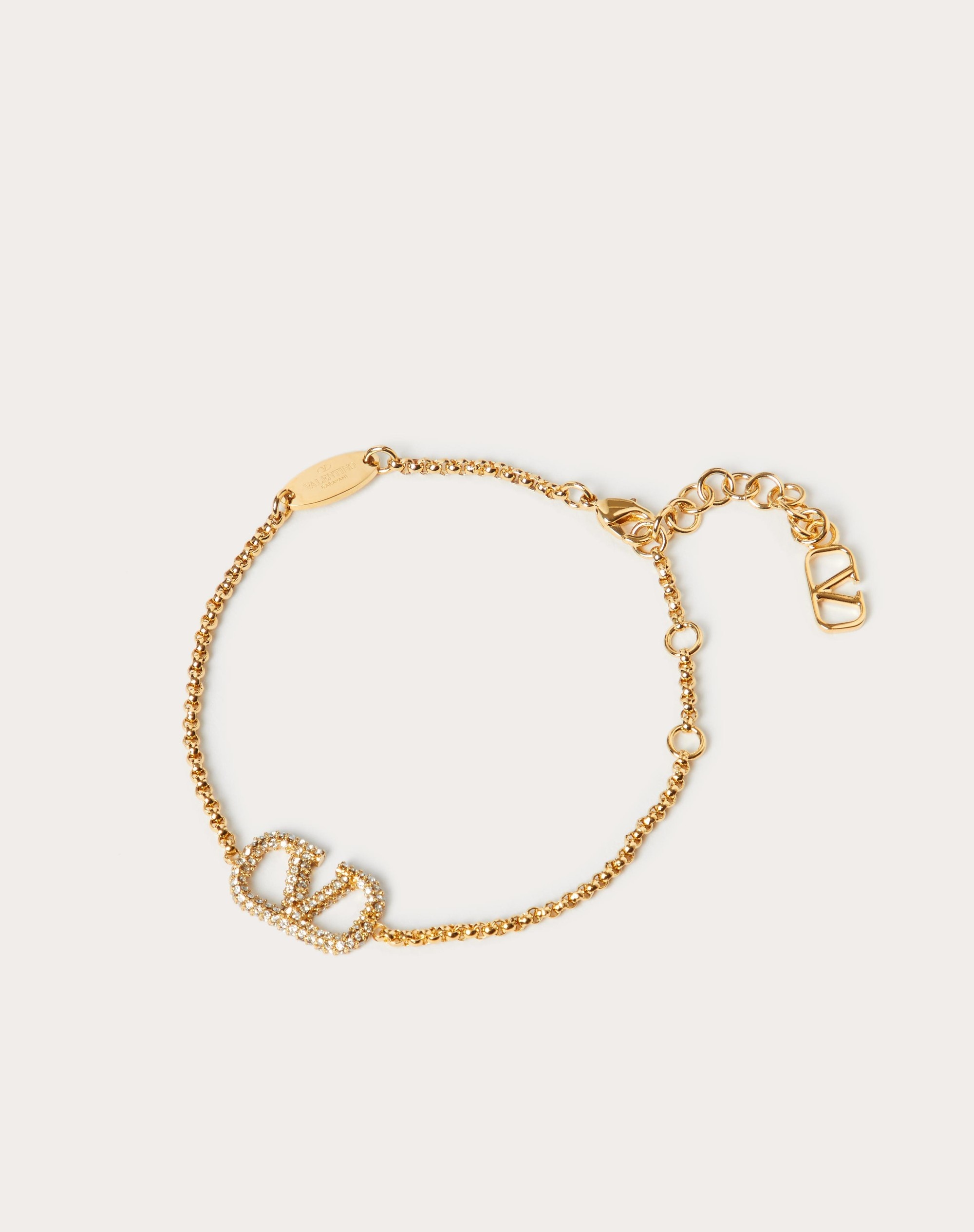 VLOGO SIGNATURE BRACELET IN METAL AND SWAROVSKI® CRYSTALS - 3