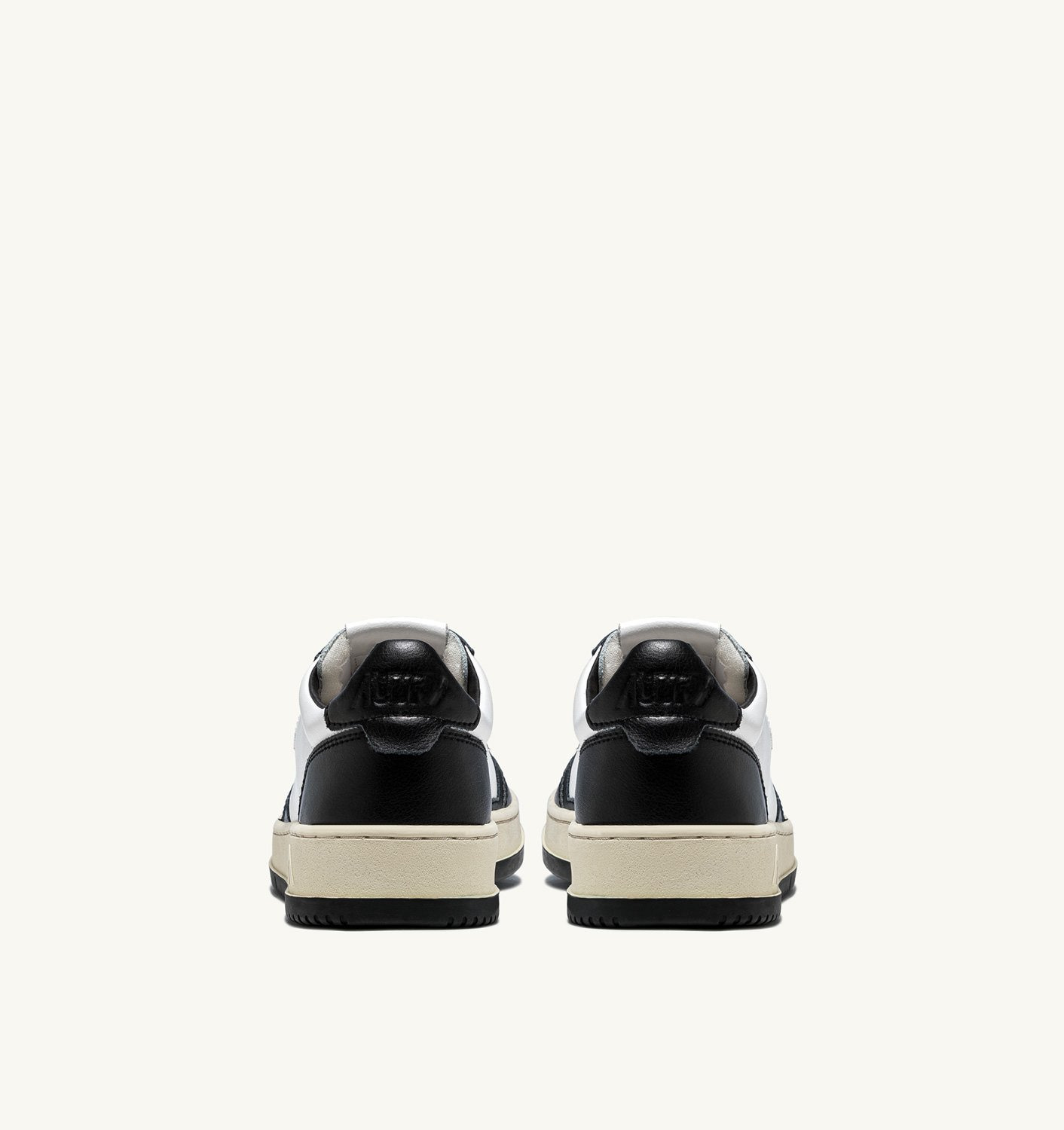 MEDALIST LOW BICOLOR SNEAKERS IN WHITE AND BLACK LEATHER - 3