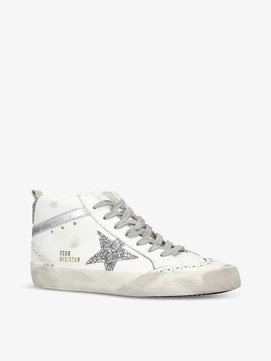Golden Goose Mid Star 80185 logo-print leather mid-top trainers - 3