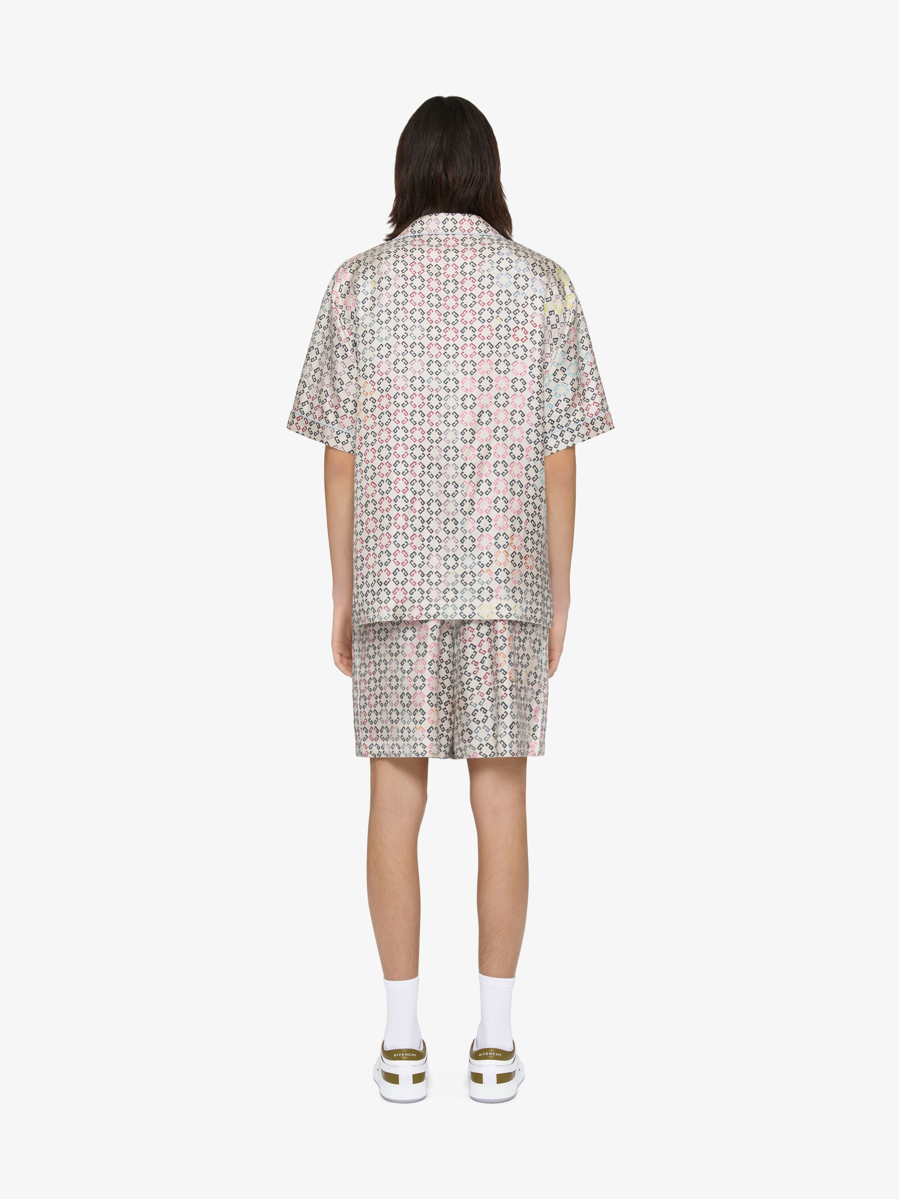 MULTICOLOR PYJAMAS SHORTS IN MONOGRAM 72 SILK - 3