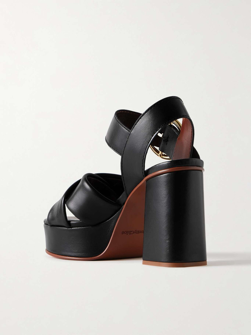 Lyna leather platform sandals 3